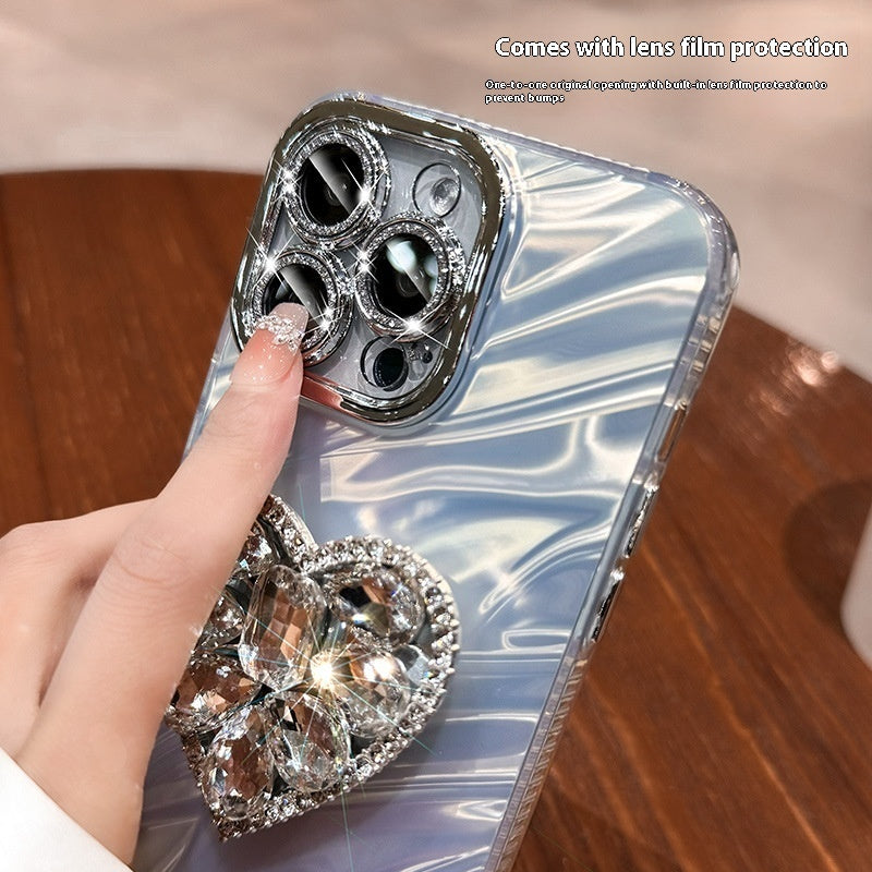 Hot New Items at Buy Center: Lens Protector Rhinestone Love Bracket Phone Case