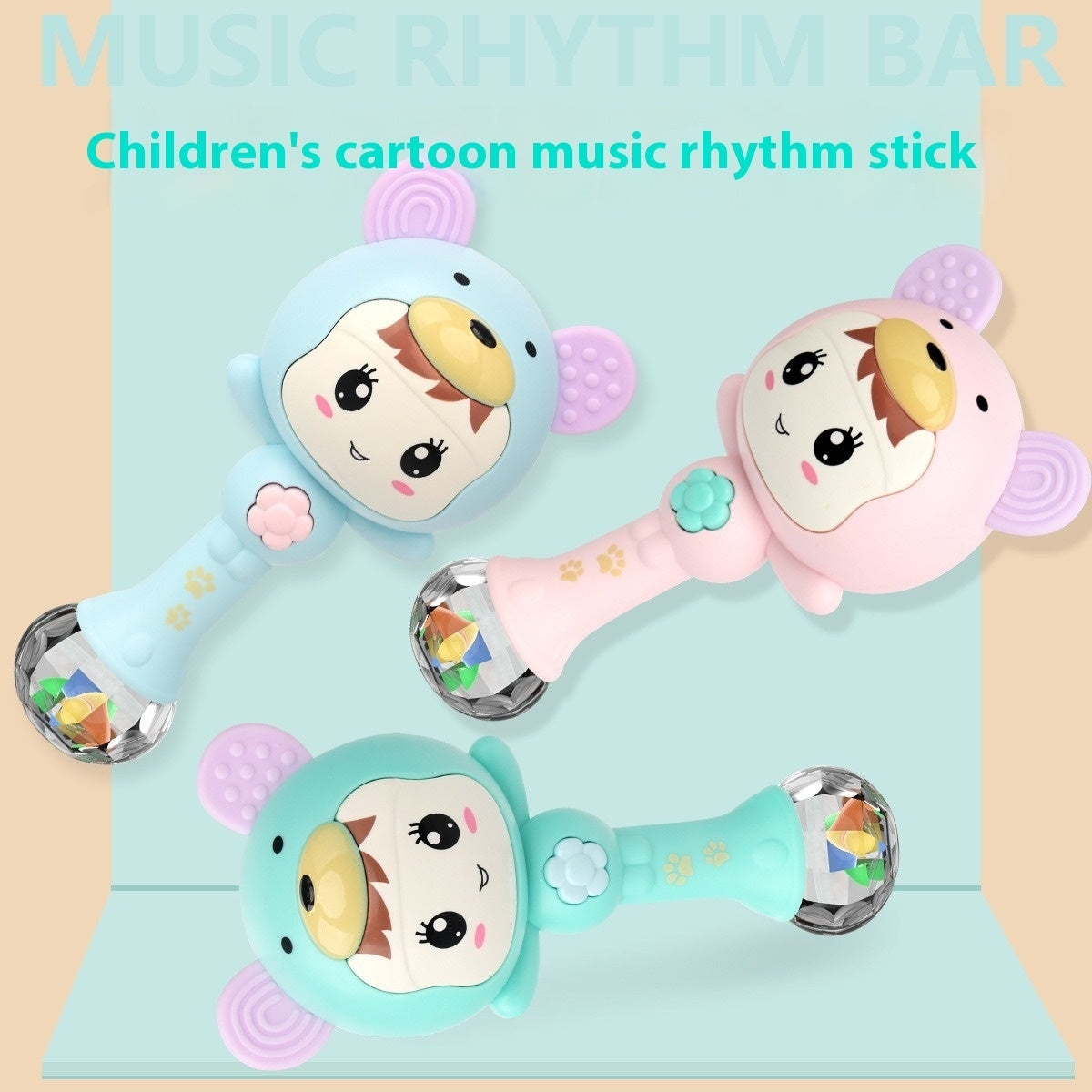 Newly Released at Buy Center: Children's Early Childhood Education Music Teether Sand Hammer Sticks Rattle