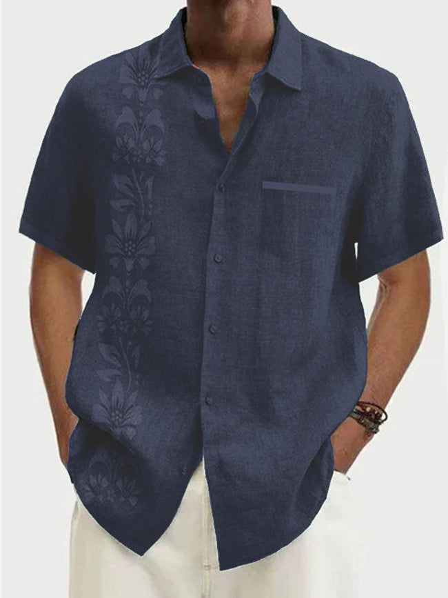 Just Arrived at Buy Center: Digital Printing Polyester Plain Men's Short Sleeve Shirt OFSX03303