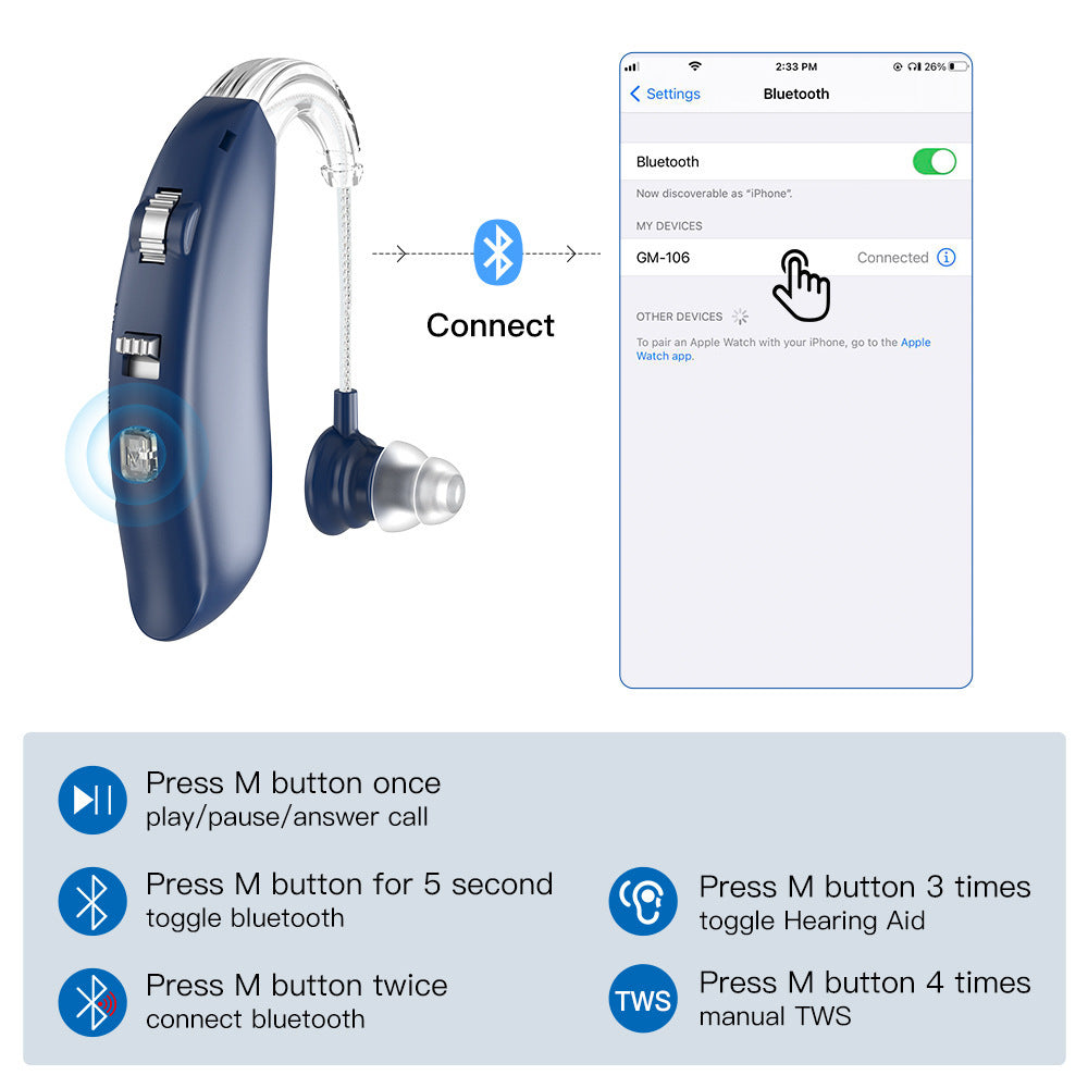 Digital Hearing Aid Bluetooth Hearing Aid Auxiliary Hearing For The Elderly Buy Center