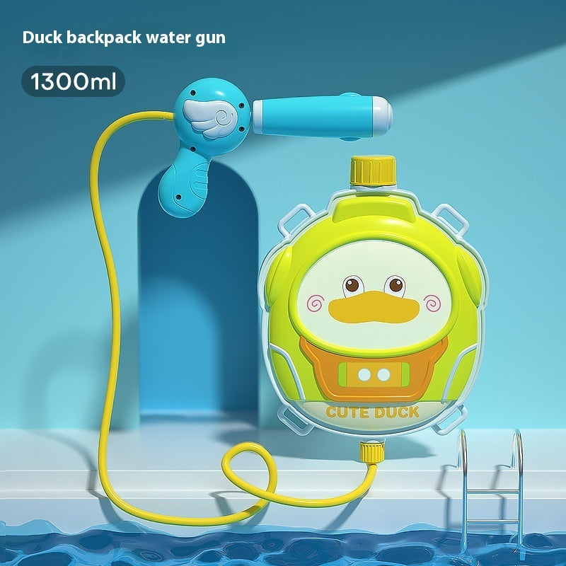 Newly Arrived at Buy Center: Children's Cartoon Backpack Water Gun Water Beach Toys 1300ml Duck