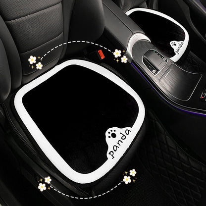 Hot New Items at Buy Center: Car Cushion Winter Plush Cute Cartoon Panda Car Saddle Cover