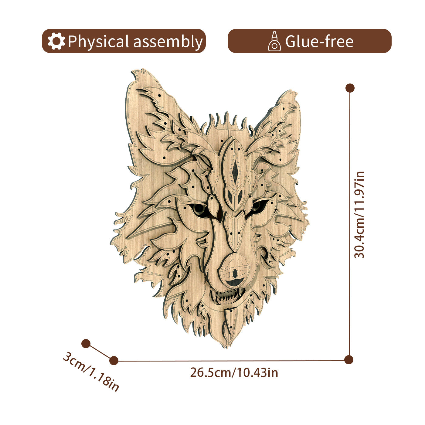 Fresh on the Scene at Buy Center: Home Fashion Simple Wolf Spirit Wood Carving Puzzle Toy