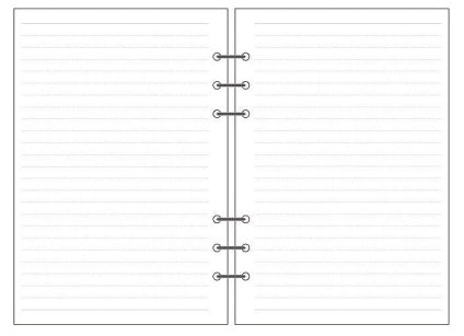 Fresh Arrivals at Buy Center: 6-hole Notebook Loose-leaf Refill Blank Dot Matrix Horizontal Line A7 horizontal line inner pag