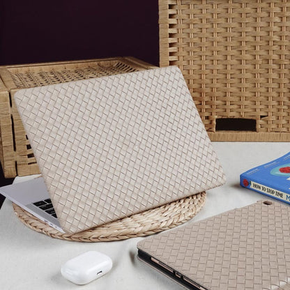 Now Available at Buy Center: Milk Tea Color Leather Woven Computer Case