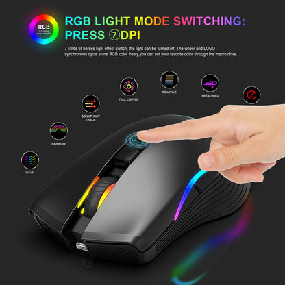 Trending Now at Buy Center: TYPE-C Interface Seven-button Gaming RGB Luminous Mouse