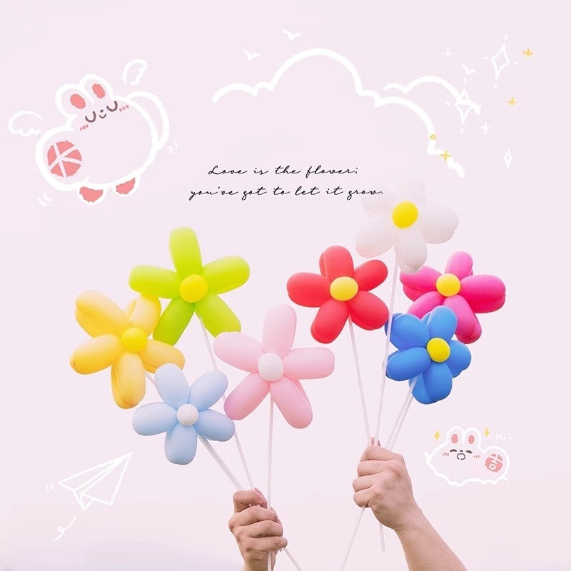 Hot New Items at Buy Center: Long Balloon Flower Bouquet Photo Material Package 8pc Small Flower