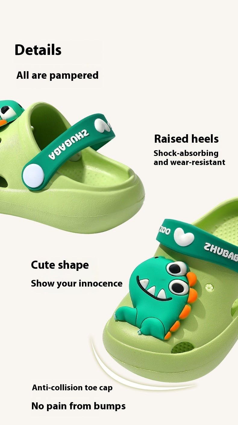 Fresh Arrivals at Buy Center: Children's Slippers Summer Cartoon Baby Soft Bottom Hole Shoes Boys And Girls Closed Toe Sandals