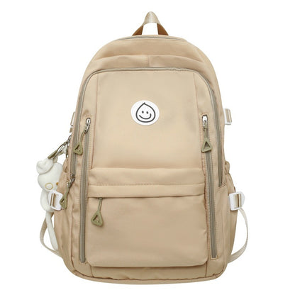 Hot New Items at Buy Center: Schoolbag Female College Student Primary School Student High School Student Large-capacity Backpack Khaki