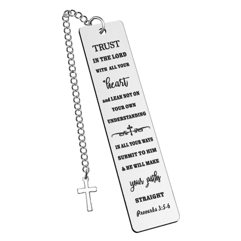 Buy Center Premium-Family Bible Verse Alloy Bookmark CFS5170 Steel Color