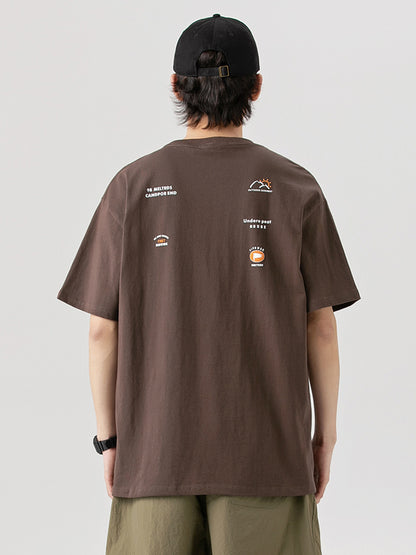 Newly Released at Buy Center: Japanese Minimalist Short Sleeved Men's Summer Coffee