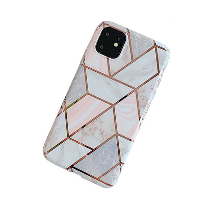 Fresh on the Scene at Buy Center: Electroplating Splicing Silicone Phone Case Pink Gray