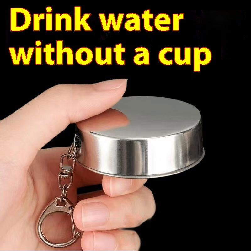 New Stainless Steel Outdoor Folding Travel Water Cup Creative