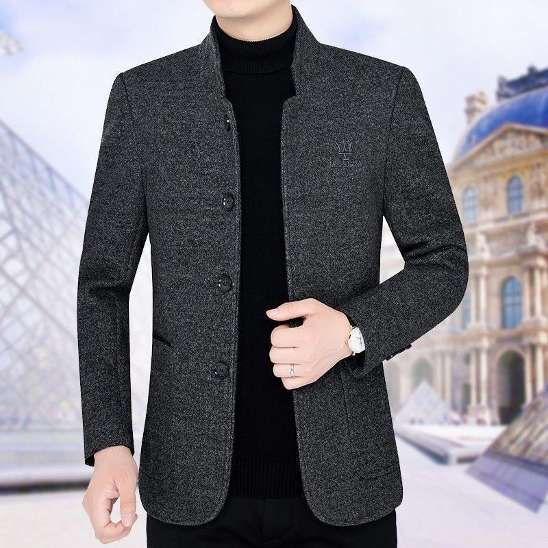 Fall And Winter Lapels Casual Jacket Business Top Fleece Padded Coat | Men's Clothing-Outerwear & Jackets-Suits | Buy Center