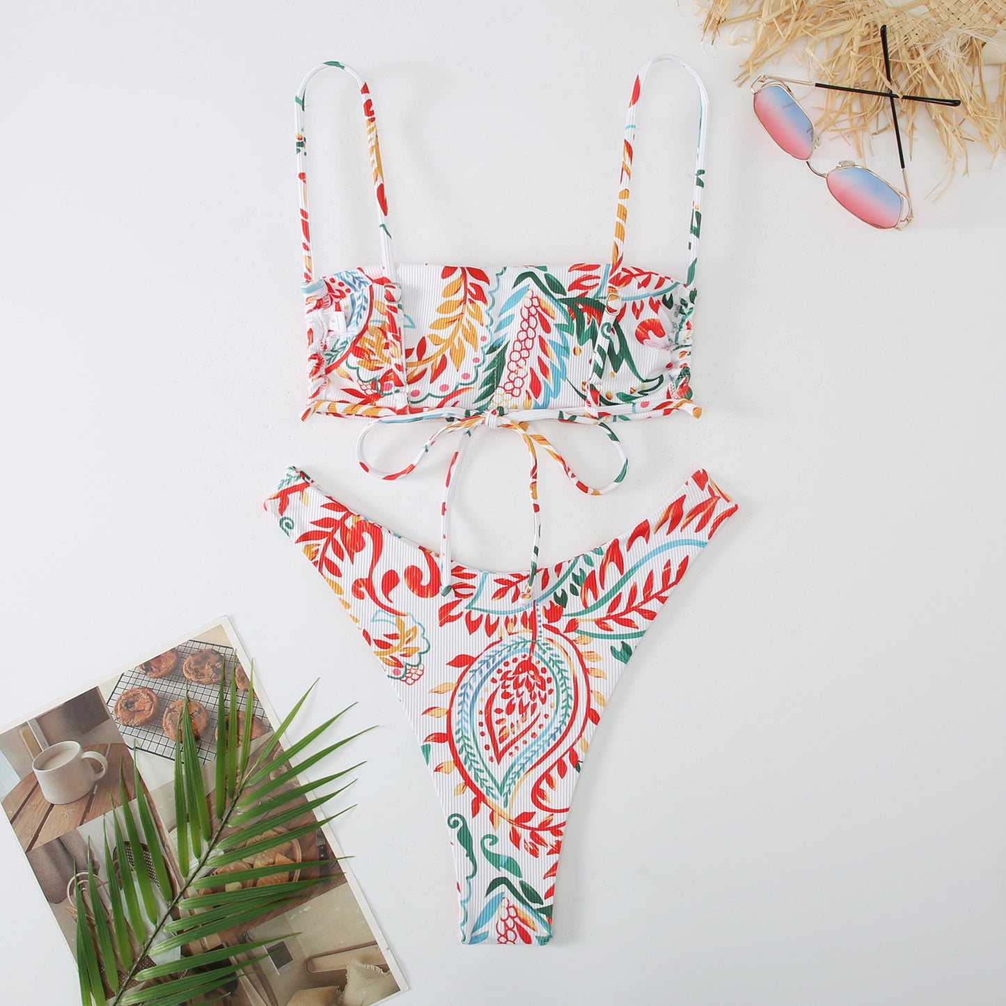 Hot New Items at Buy Center: Printed Split Swimsuit European And American Swimsuit