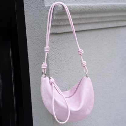 Just Arrived at Buy Center: Summer Top Layer Cattlehide Leather Fashion Shoulder Messenger Bag Pink 30x5x20CM