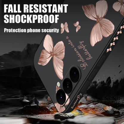 New at Buy Center: Butterfly Phone Case Straight Edge Drop-resistant Graffiti Painted Protective Cover