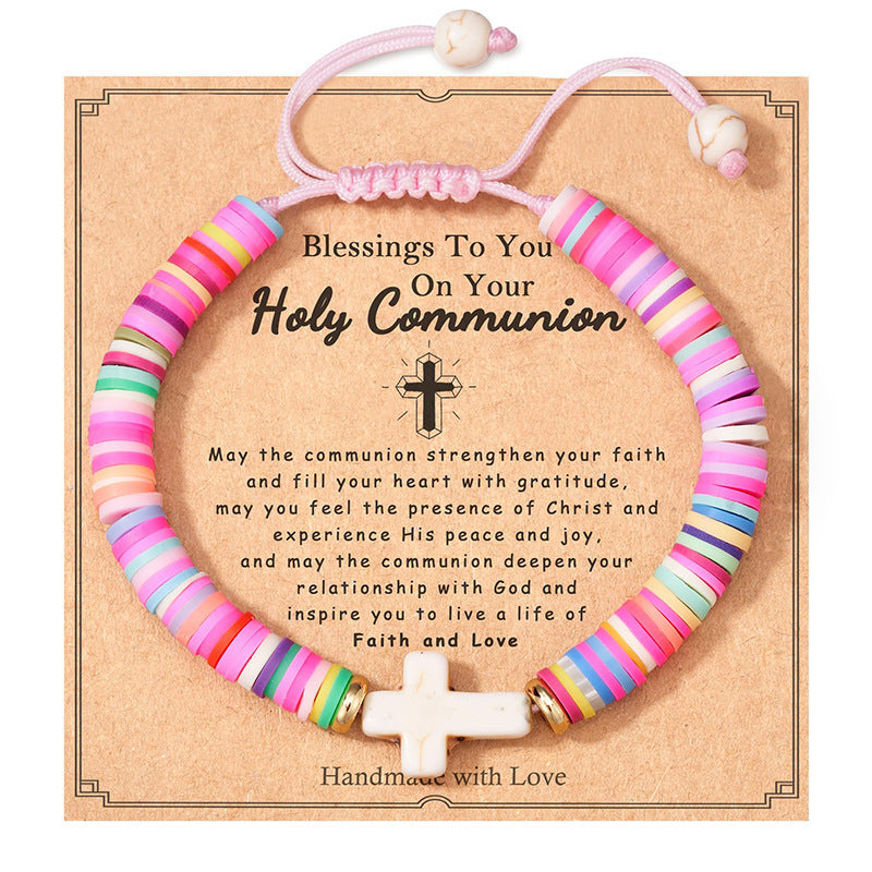 Buy Center Excellence-Bohemian Style Colorful Soft Ceramic Bracelet Holy Communion