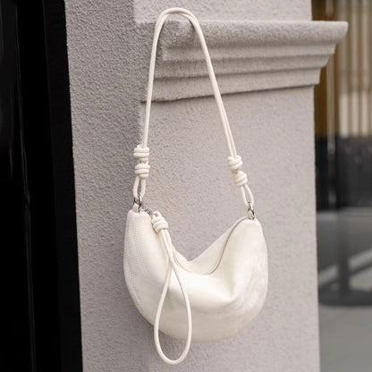 Just Arrived at Buy Center: Summer Top Layer Cattlehide Leather Fashion Shoulder Messenger Bag White 30x5x20CM