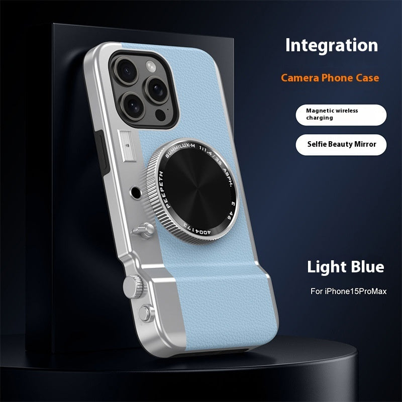 Buy Center Hot Pick-Stereo Camera Phone Case Magnetic Creative Hardshell Light Blue