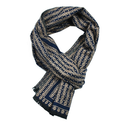 Double-sided Thick Warm Korean Men's Knitted Scarf