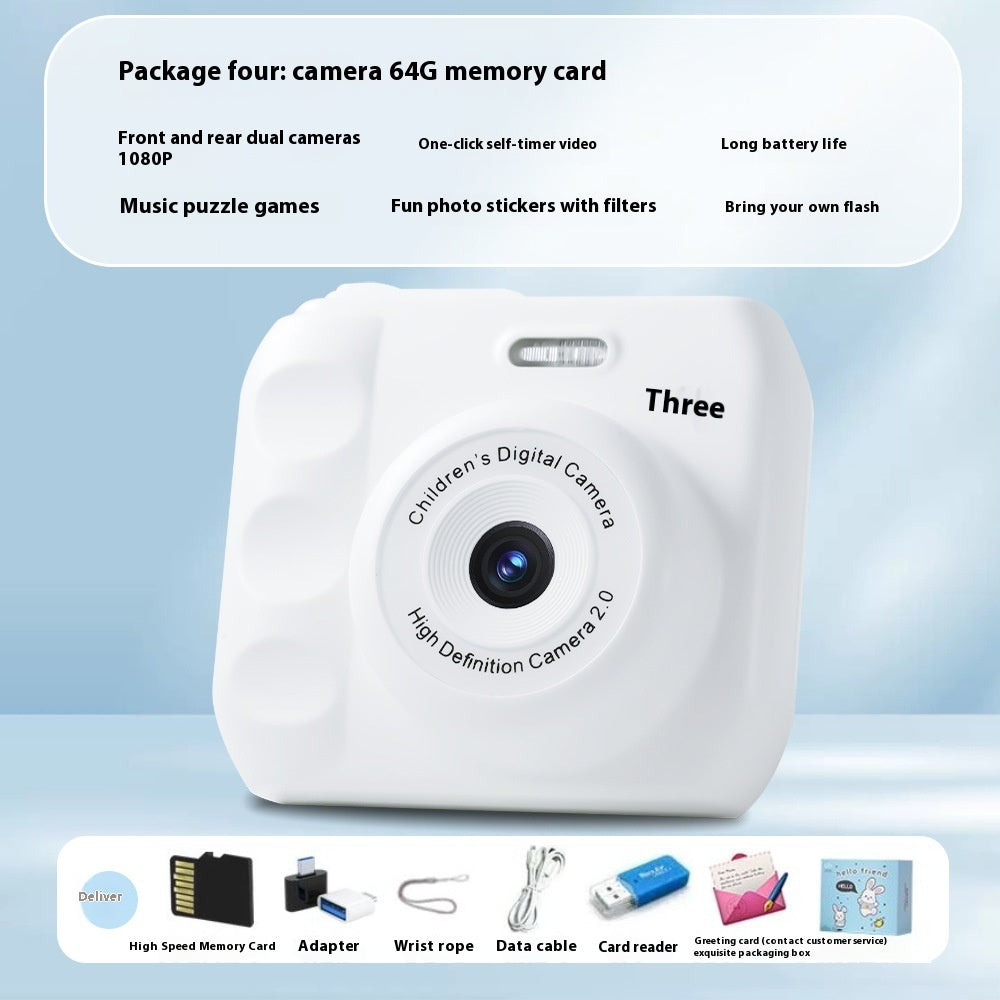 Newly Released at Buy Center: Children's Digital Camera Campus MINI HD Pixel White 64g