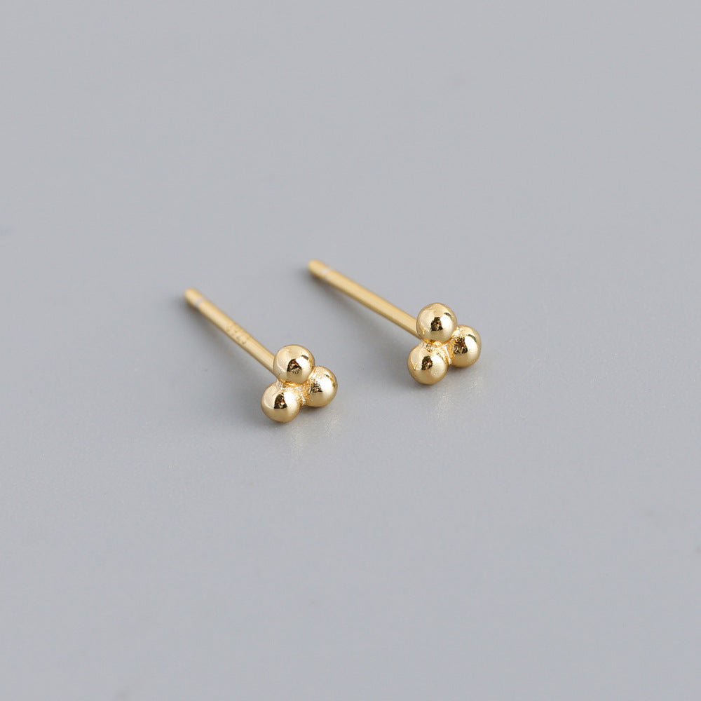 Simple And Fresh Student Polka Dot S925 Silver Stud Earrings Buy Center