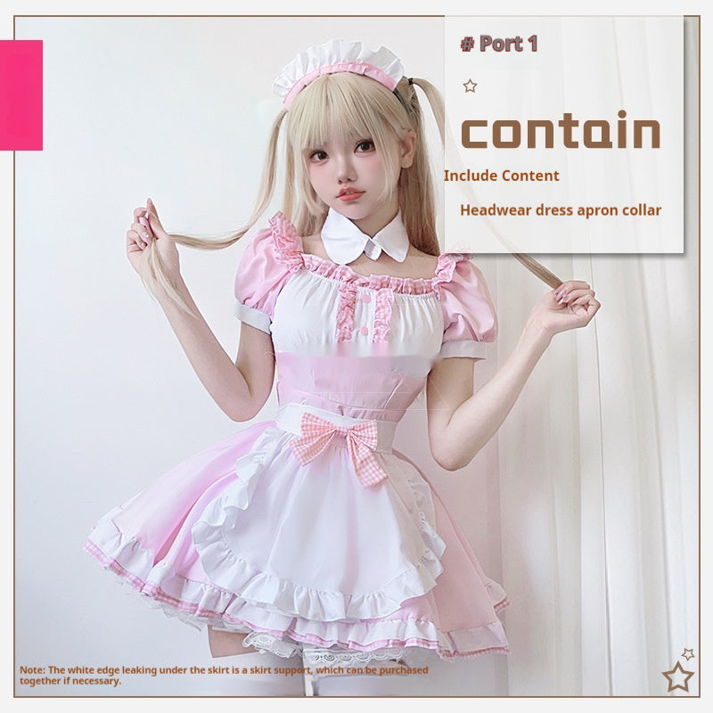 Fresh on the Scene at Buy Center: Japanese Anime Maid Costume Cute Maid Ware Soft Girl Cosplay Cat Lolita Pink