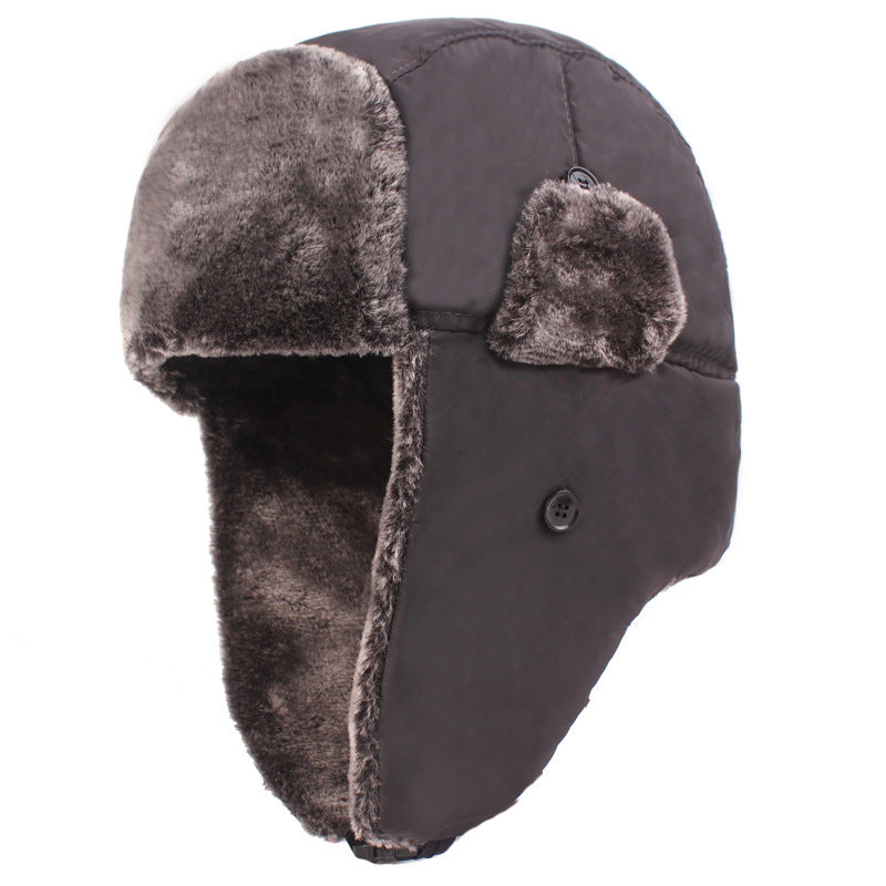 Gorro de terciopelo grueso con protección para los oídos para hombre