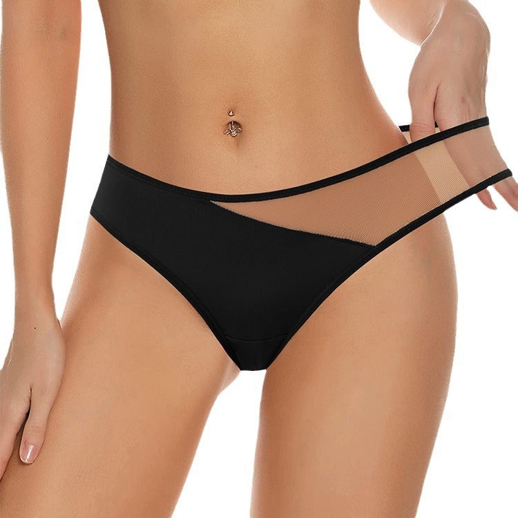 Newly Released at Buy Center: Cutting Mesh Panties Sexy Transparent Seamless Women's Briefs Buttocks Lifting Panties