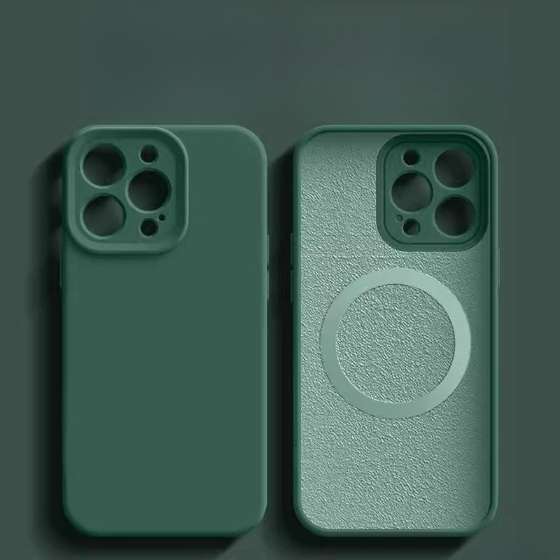 Fresh Arrivals at Buy Center: New Phone Case Magnetic Charging Animation Drop-resistant Protective Cover Dark Green