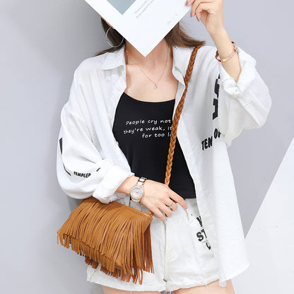 Hand-woven Tassel Bag Shoulder Crossbody Bag | Bags & Shoes3 | Buy Center