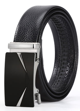 Men's Automatic Leather Buckle Business Belt