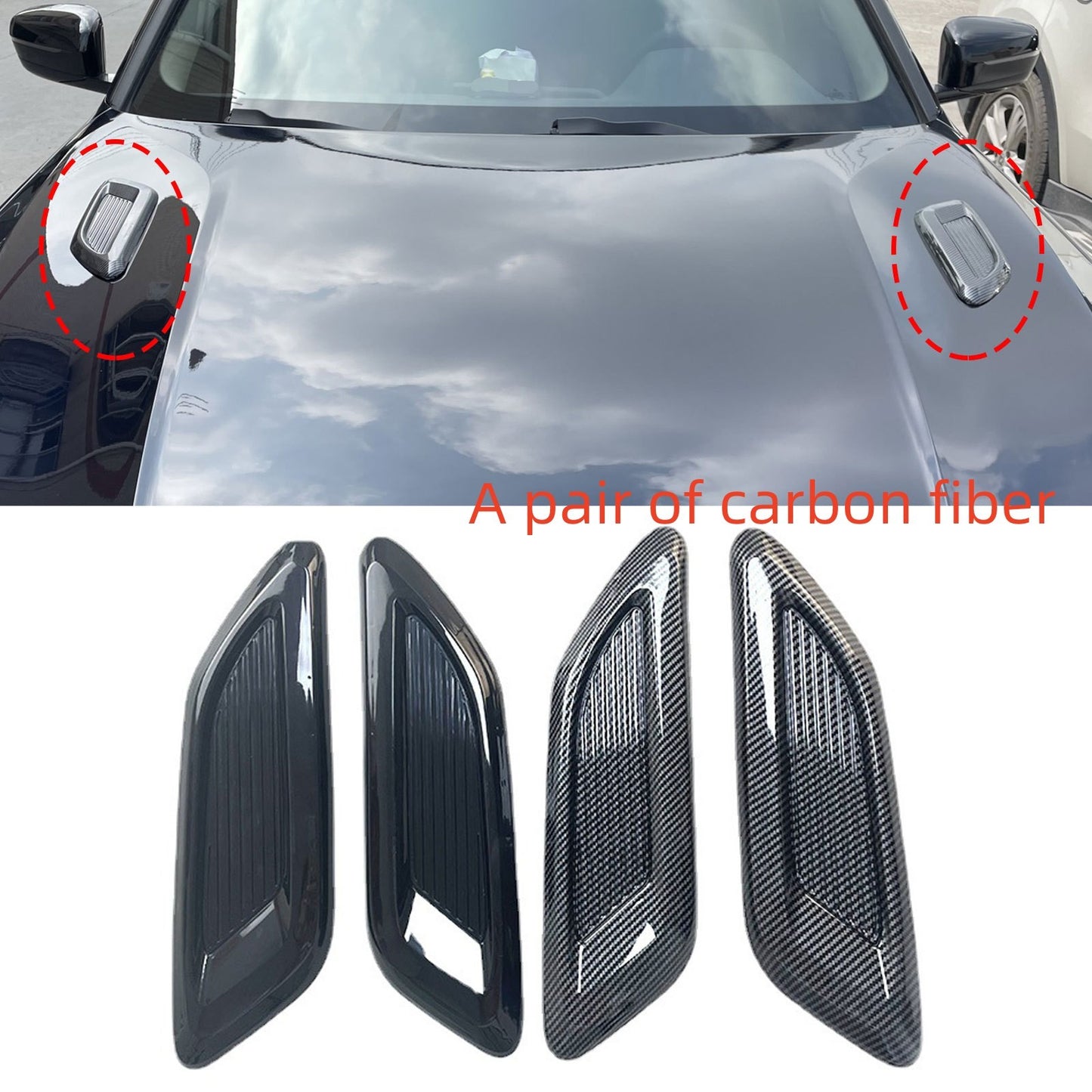 Fresh Arrivals at Buy Center: Car Airscoop Shroud Air Vent Engine Cover Decorative Cover Side Tuyere Carbon Fiber