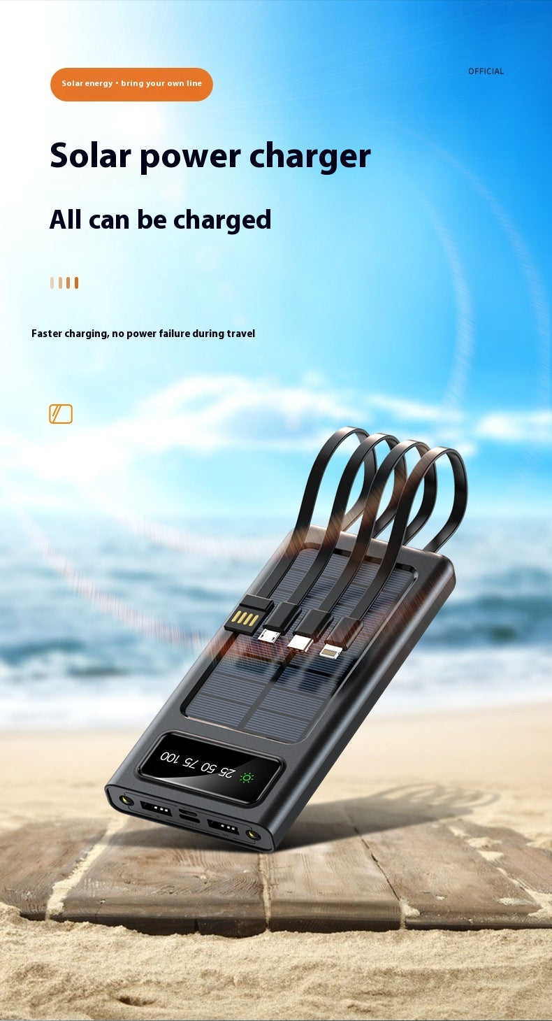 Just Arrived at Buy Center: With Cable Four-wire Solar Energy Portable Battery For Mobile Phones