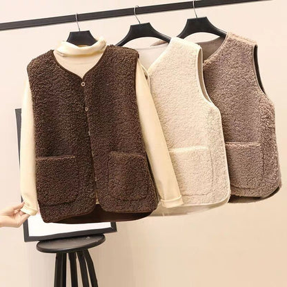 Autumn And Winter Versatile Outerwear Plush Vest | Women's Clothing3 | Buy Center