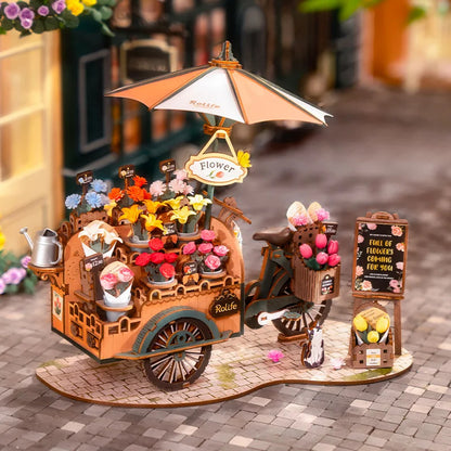 Fresh Arrivals at Buy Center: Rolife New Wooden Puzzle Blossom Cart Building Toys DIY 3D Model For Gifts