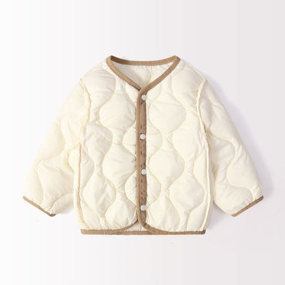 Hot New Arrivals at Buy Center: Lightweight Children's Down Short Baby Down Jacket Milky White