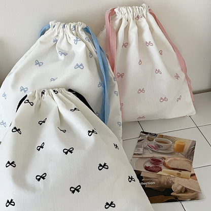 Fresh Arrivals at Buy Center: Sweet Bow Print Drawstring Storage Bag