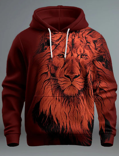 Newly Released at Buy Center: Fashion Brand Lion's Head 3D Hoodie Fashion Men And Women 5 Style