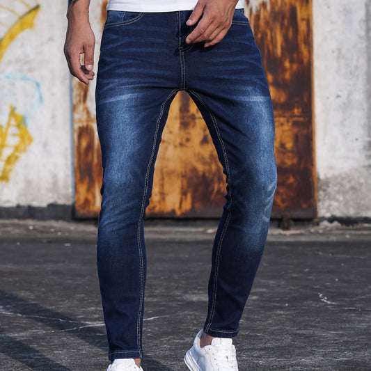 Men's Blue Stretch Skinny Denim Pants | Men's Clothing5 | Buy Center