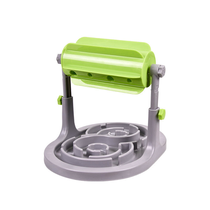 Newly Released at Buy Center: Interactive Dog Cat Food Puzzle Toy Slow Feeder Pet Bowl Treat Boredom Dispensing Slow Feeder Anxiety IQ Training In Smart Feeding And Adjustable Height For Small Medium Dogs Green