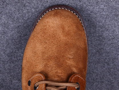 Newly Released at Buy Center: Thick Suede Cowhide High-top Work Genuine Leather Shoes