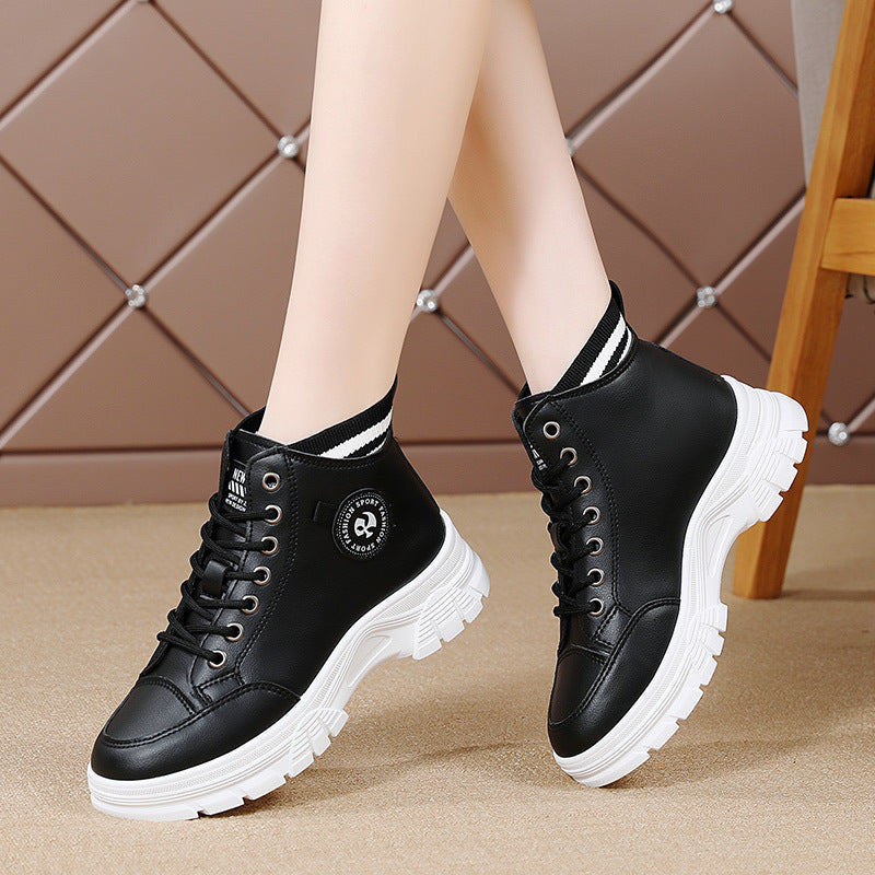 Fall High Top Sneakers White Internet Celebrity Student Casual Shoes Buy Center