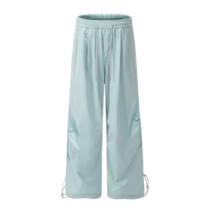 Newly Arrived at Buy Center: Loose Wide Leg Leisure Paratrooper Pants Men Blue