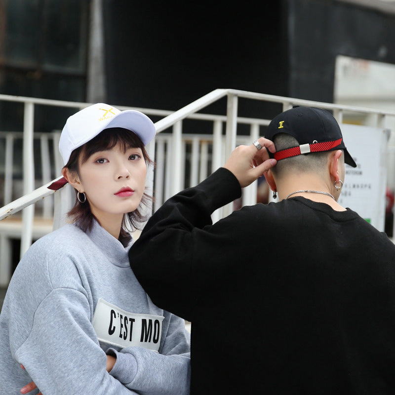 Gorra de béisbol con letras bordadas para parejas, viajes al aire libre