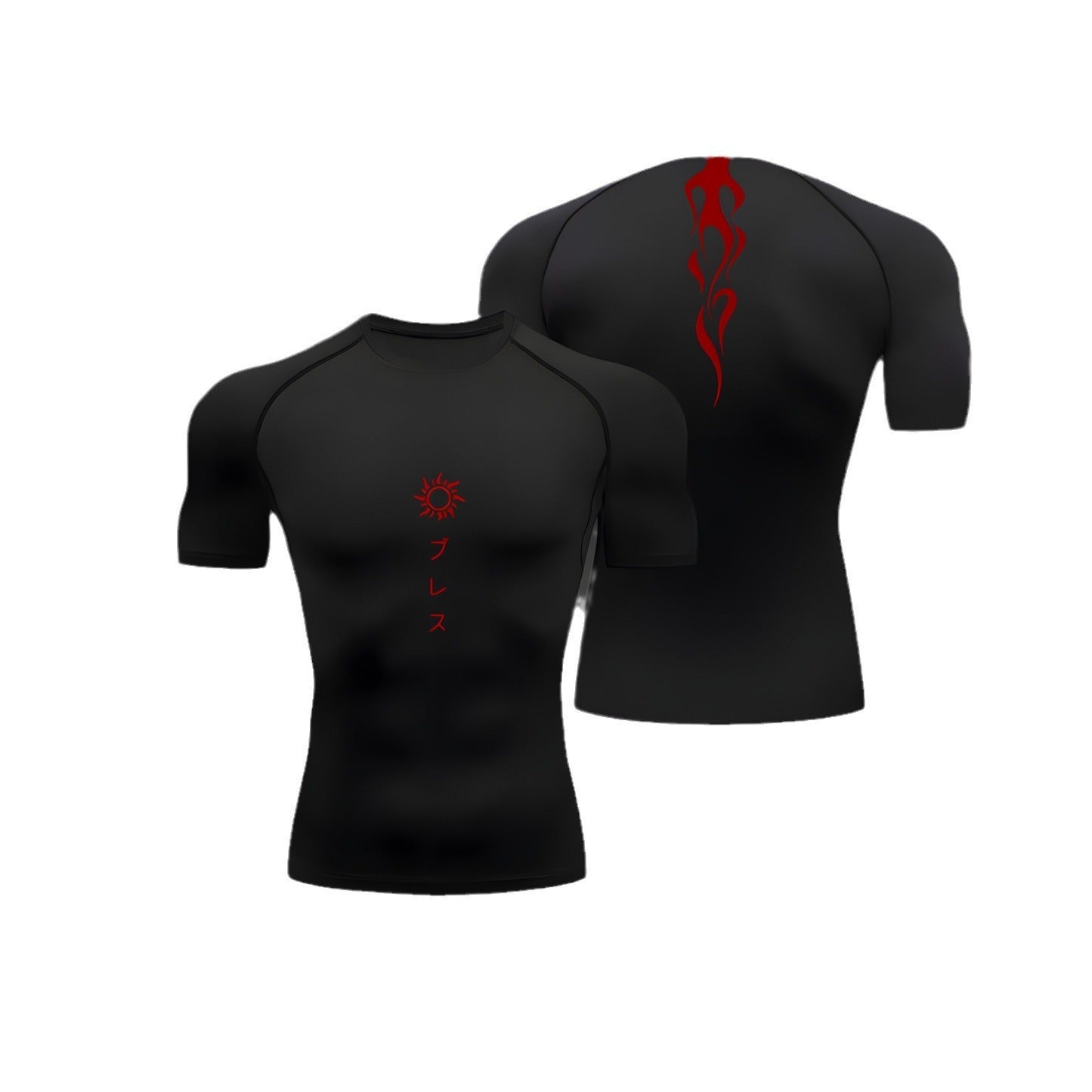 Shop Now at Buy Center-Sports Tights Short-sleeved Men's Printed T-shirt