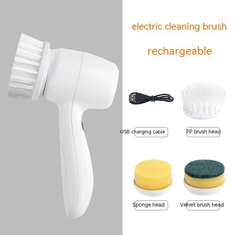 Electric Cleaning Brush 4 In 1 Spinning Scrubber Handheld Electric Cordless Cleaning Brush Portable Cleaning Brush