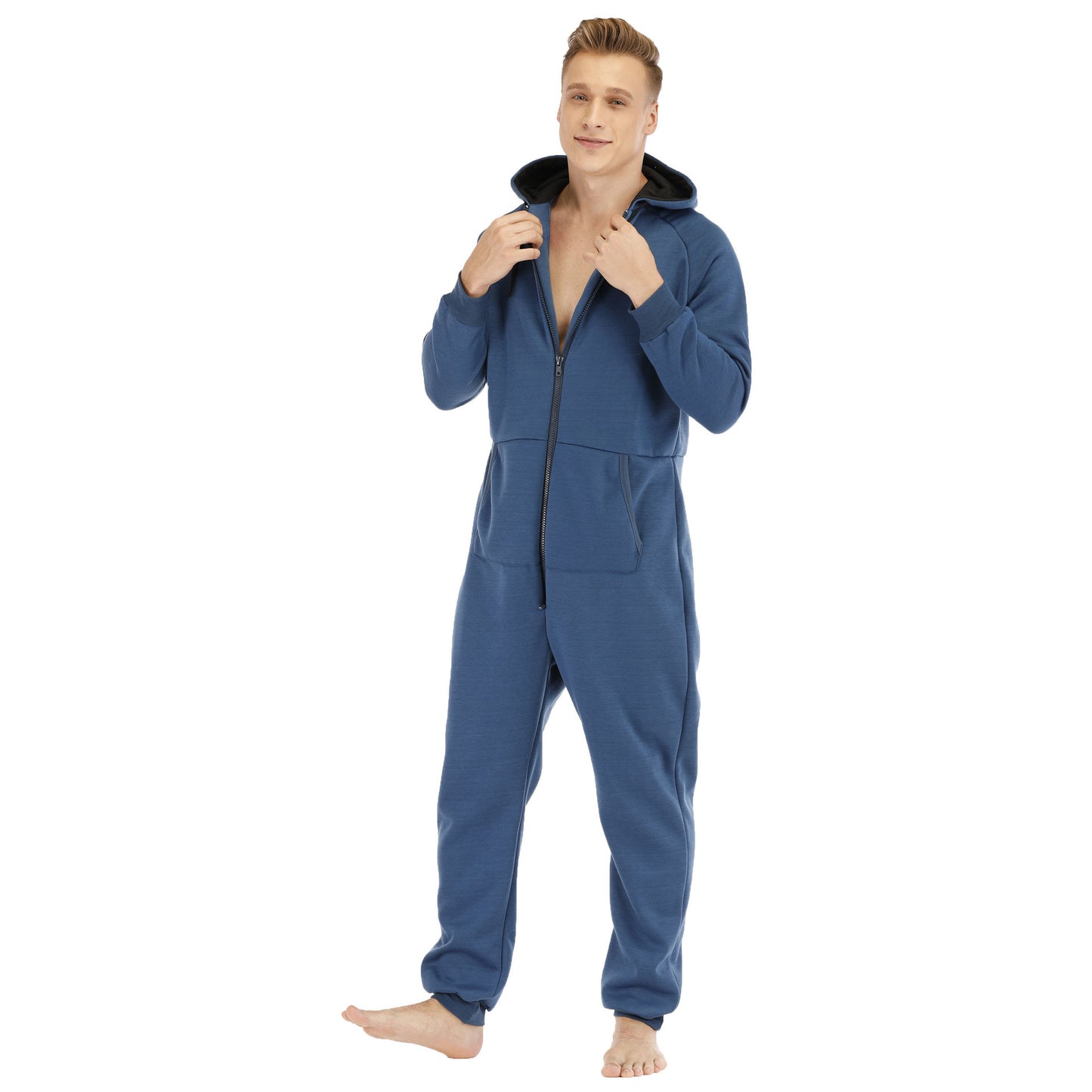 Men's Flannel Plaid One-piece Home Service Buy Center