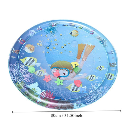 Hot New Items at Buy Center: Children's Inflatable Marine Animal Racket Water Cushion Baby Crawling Racket Water Bag Racket Water Cushion Climbing Pad Diving Boy Round